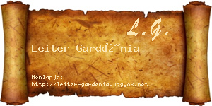 Leiter Gardénia névjegykártya